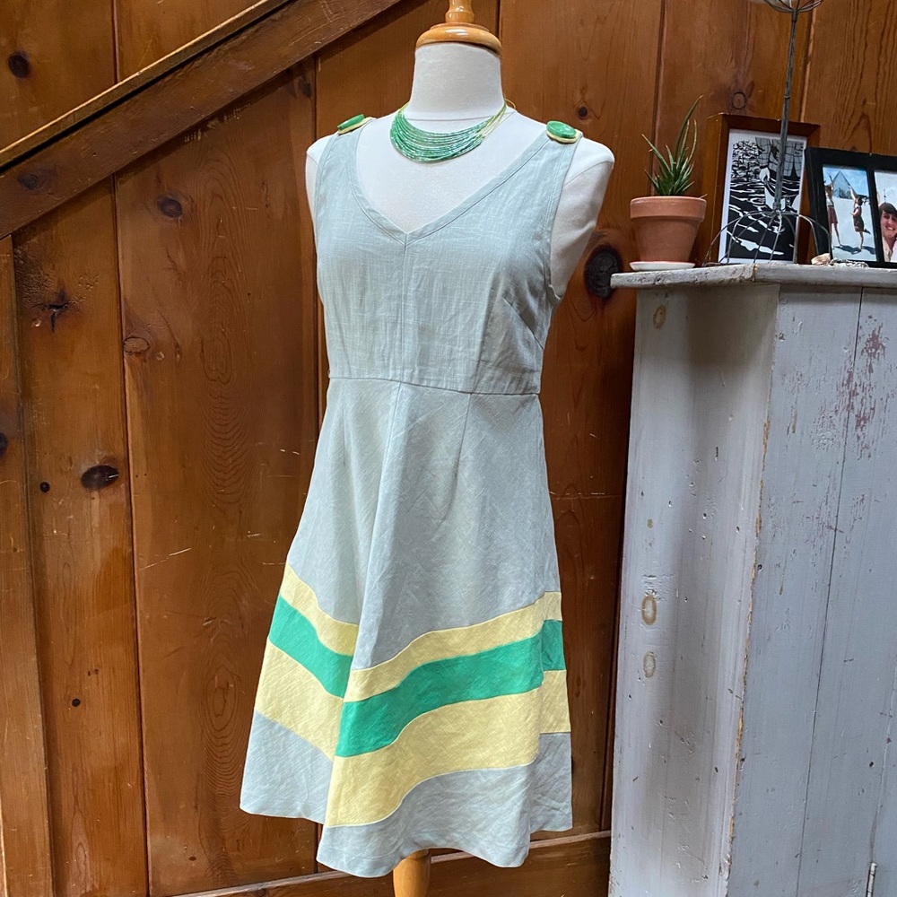 Knitted Dove Linen Dress